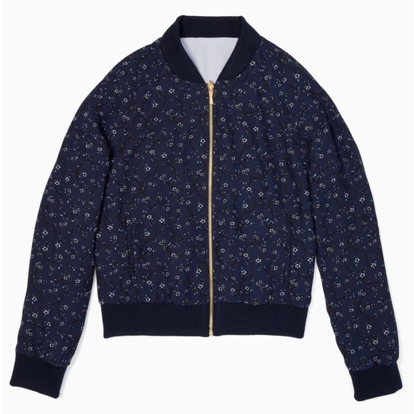 Kate Spade Out West Wild Roses Reversible Bomber Jacket - Picture 5 of 5